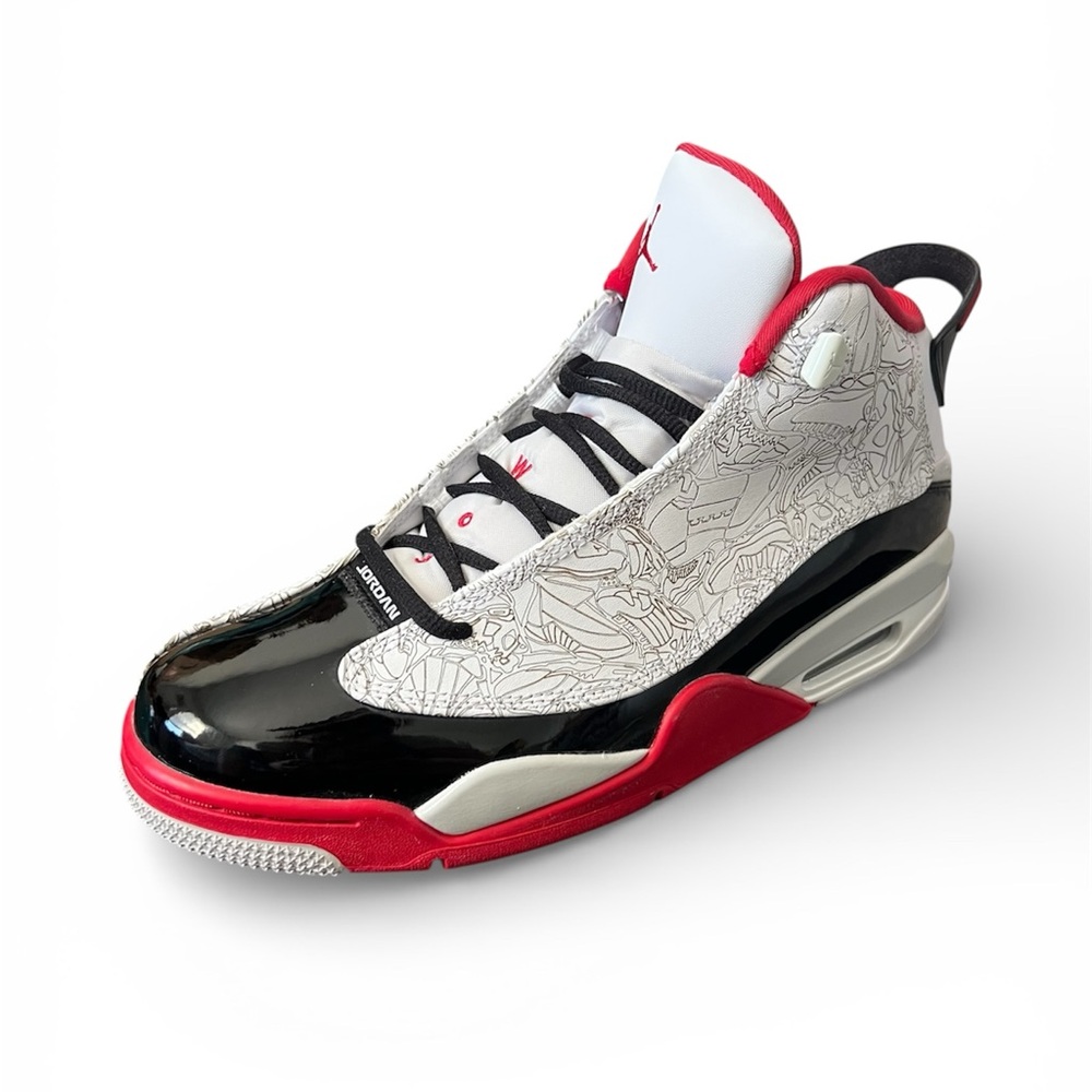 Jordan Dub Zero White Varsity Red Black Mens Size 10 Brand New with Original Box